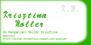 krisztina moller business card